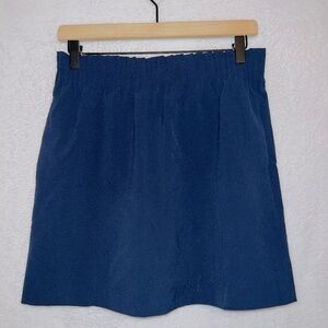 J. Crew Mercantile Sidewalk City Skirt Navy Blue Pull On Mini Pockets size 4